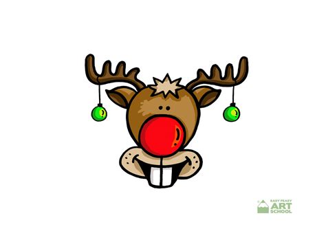 Simple Drawing Of Rudolph – Warehouse of Ideas