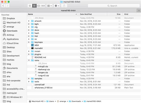 Running up MAME Arcade emulation MAME/MESS (Intel 64-bit Builds) on ...
