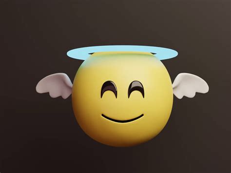 Angel emoji 😇 by Samuel Briskar for ThreeDee on Dribbble