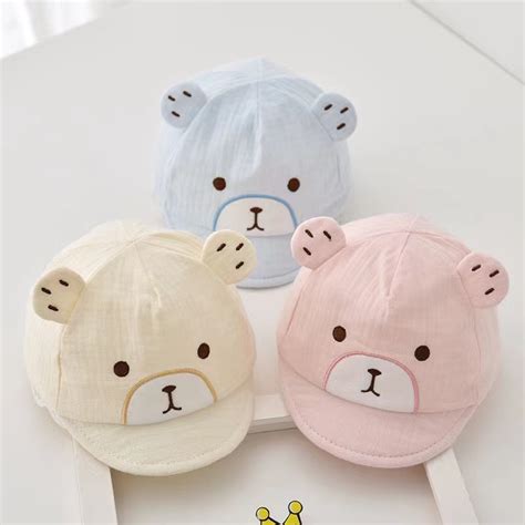 Chapeuzinho De Sol Para Bebe - Chapéu De Sol Para Bebê Estilo Coreano Boné De Algodão Ajustável Recém ...