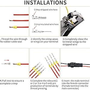 MCUILEE 352 conectores eléctricos impermeables para coche 1 2 3 4