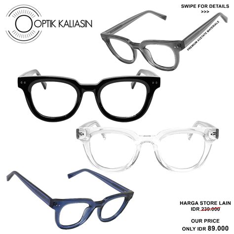 Jual OPTIK KALIASIN Frame Kacamata Vintage Pria Wanita Kotak Bulat