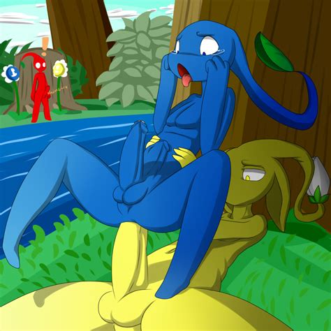 Rule 34 2014 O Anal Anal Sex Anthro Ass Bald Balls Barefoot Blue Eyes Blue Pikmin Bud Bush