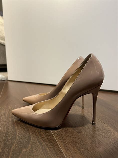 Christian Louboutin Nude Patent Leather Pumps Mm Gem