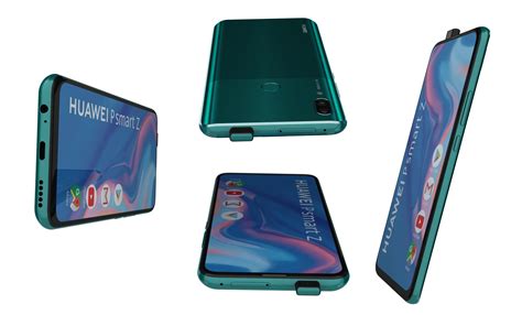 Huawei P Smart Z Emerald Green 3d Model 39 Wrl Obj Lxo Max Lwo Fbx C4d 3ds Free3d