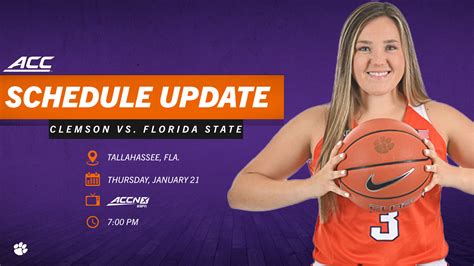 ACC Announces Women’s Basketball Schedule Changes – Clemson Tigers ...