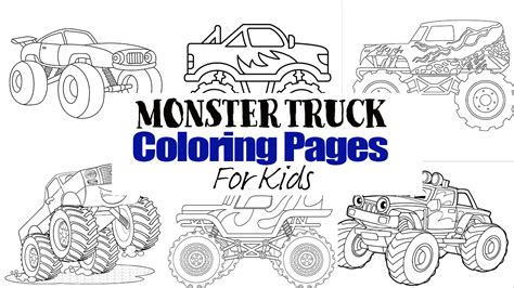 Free Coloring Pages: Unleash Your Creativity with Monster Trucks!