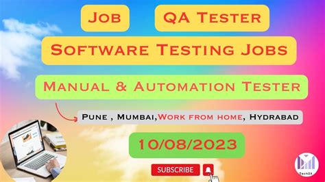 QA Fresher Job Software Testing Job Manual Automation Testing Job