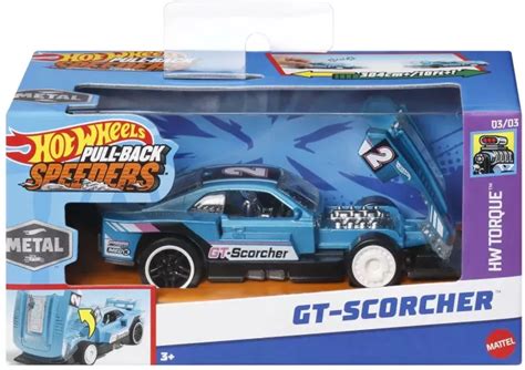 Hot Wheels Masinuta Metalica Cu Sistem Pull Back Gt Scorcher Scara Cel Ro