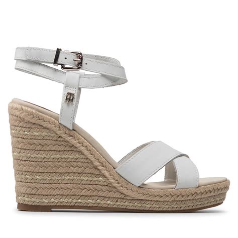 Sandalen Tommy Hilfiger Feminine High Wedge Sandal Fw Fw Ecru Ybl