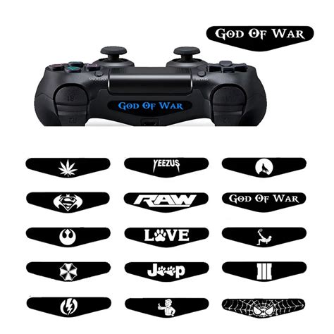 AOXO 2 PCS Game Light Bar Vinyl Stickers Decal Led Lightbar Protection Skin For Sony PS4 ...