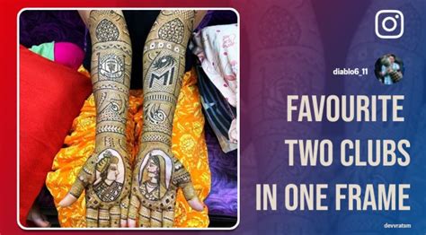 Desi Brides Mehendi Design Featuring Logos Of Mumbai Indians And