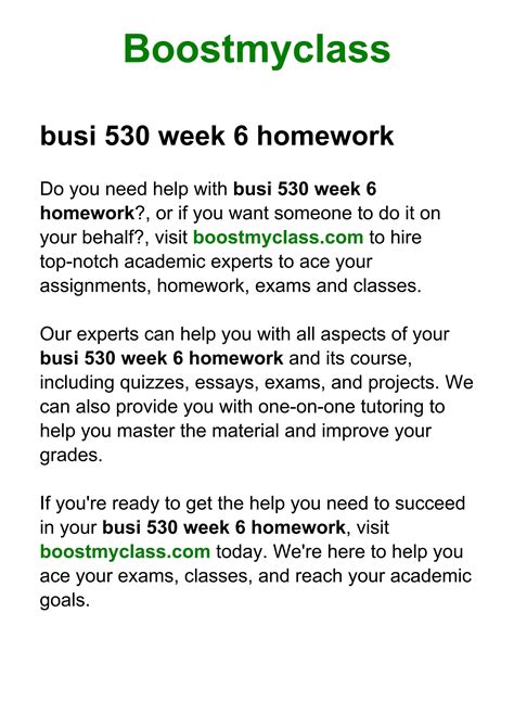 Busi Week Homework By Boost My Class Issuu