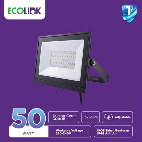 Ecolink Lampu Sorot Led Flood Light Fl W K Kuning