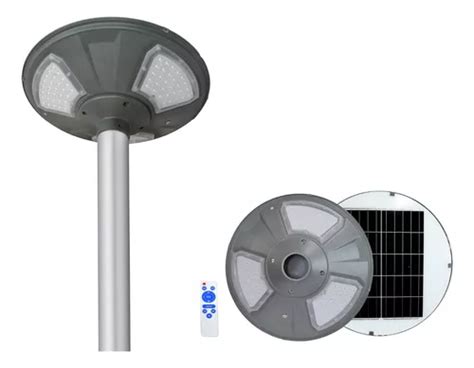 Lampara Solar Punta Poste 400w Suburbana Alumbrado Exterior Meses Sin