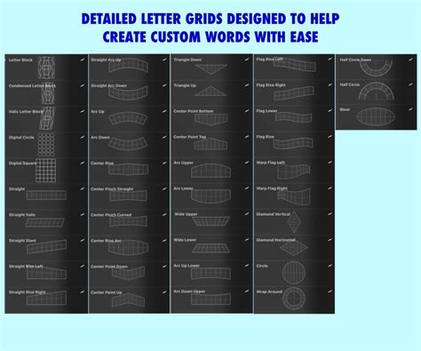 43 Procreate Letter Grid Templates Grid Brushes Lettering Etsy