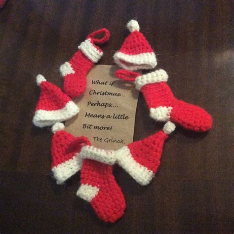 A Crocheted Christmas Part Miniature Santa Hat Pattern Christmas