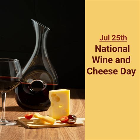 National Wine And Cheese Day Template Postermywall