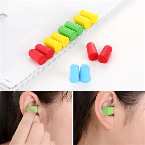 10 Pairs Soft Foam Ear Plugs Tapered Noise Reduction Travel Sleep Noise Prevention Earplugs For