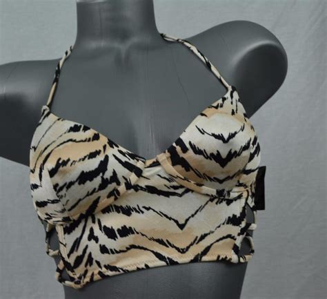 Victoria S Secret Vs Sexy Strappy Leopard Print Bikini Top Halter Small Ebay
