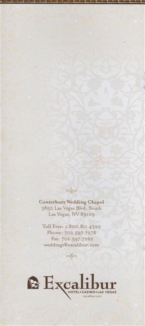 Canterbury Wedding Chapel, Excalibur Hotel & Casino, 3850 Las Vegas ...