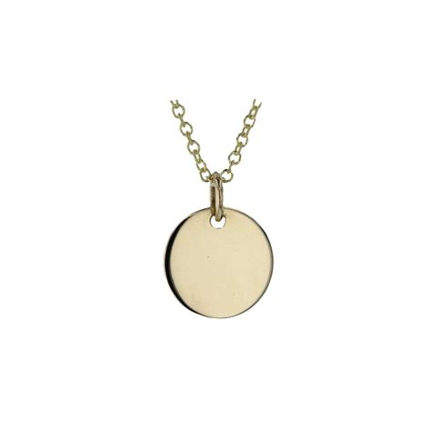 9ct Yellow Gold Engravable Disc Gleeson Goldsmiths