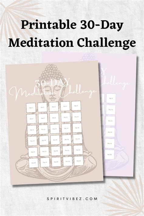 Printable Day Meditation Challenge In Challenges Meditation