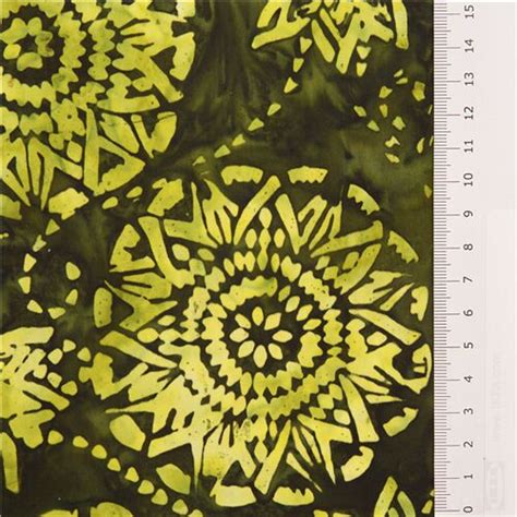 Tela Batik Timeless Treasures Efecto Deste Ido Verde Con Flores