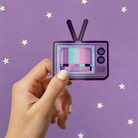 90 S Stickers Retro Television Sticker Retro Sticker Etsy