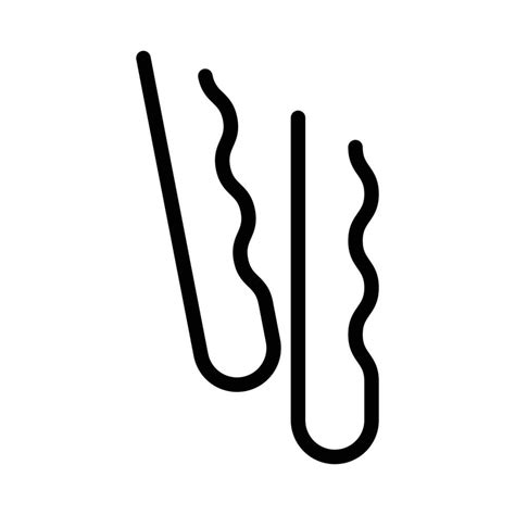 Bobby Pins Icon Black And White Sign 47847386 Vector Art At Vecteezy