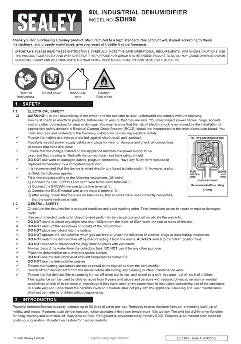 Sealey Sdh90 Quick Start Manual Pdf Download Manualslib