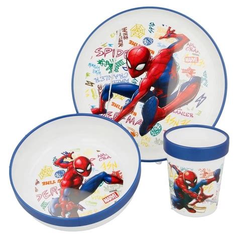 Spiderman Zestaw Talerz Miseczka Kubek Premium Spider Man