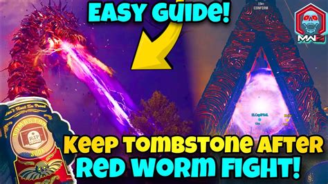 Keep Your Tombstone After The Red Worm Boss In Mw Zombies Tombstone