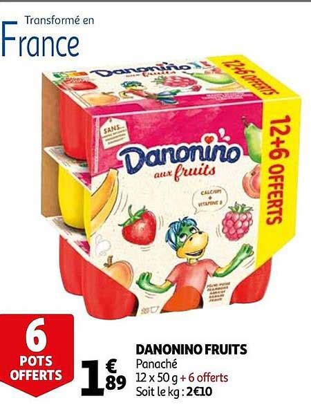 Promo Danonino Fruits Chez Auchan Icatalogue Fr