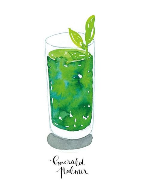 New Work Watercolor Cocktails — Nathalie Ouederni Illustration Design And Surface Pattern