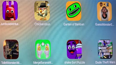 Chicken Gun Garten Of Banban Toilet Monster Grimace Sort Shakes Puzzle