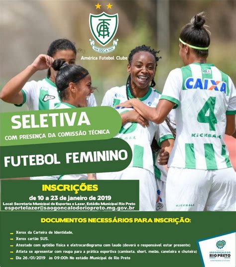 Seletiva de Futebol Feminino América Futebol Clube Observatório do