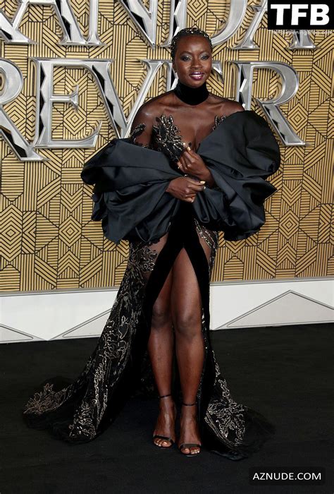 Danai Gurira Sexy Seen Showing Off Her Hot Tits At The Black Panther Wakanda Forever Premiere In