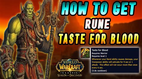 How To Get Taste For Blood Rune Warrior Phase 3 Rune Guide Wow