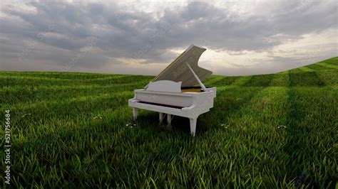 piano, grand piano with nature background Stock Illustration | Adobe Stock