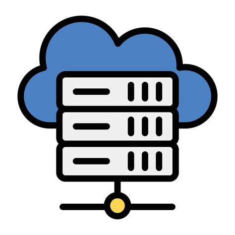 Cloud server hosting icon in flat vector design 5083154 Vector Art at Vecteezy