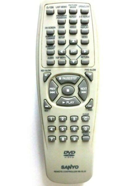 Genuine Sanyo Dvd Remote Control Rb Sl For Dvdsl Dwm For Sale