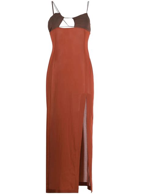 Nensi Dojaka Semi Sheer Maxi Dress Farfetch