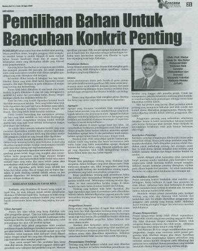 Utem In Newspapers August Mhi Pemilihan Bhn Utk