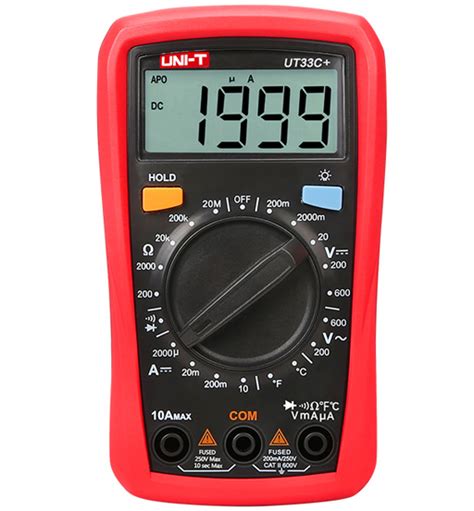 UNI T PALM SIZE MULTIMETER W TEMP 600V