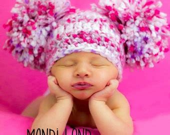 Baby pom pom hat | Etsy