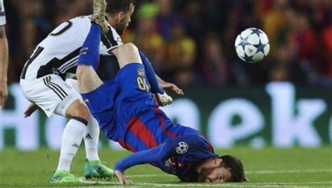 Lionel Messi Sa Terrible Chute Pendant Barça Juve Vidéo