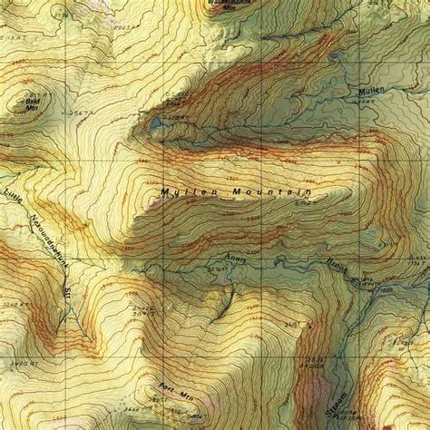 Mt Katahdin Maine 1997 Shaded Relief Map Relief Map Maine Map Map