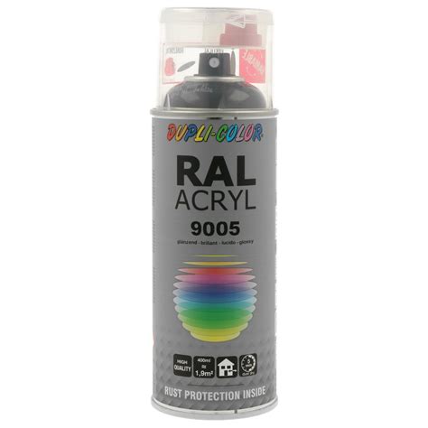 DUPLI COLOR Spraydose RAL Acryl tiefschwarz glänzend 400 ml RAL 9005