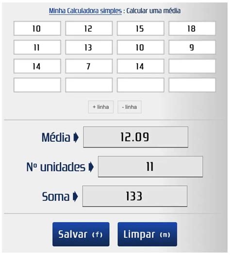 Calcular Média Online - Calcular uma média com vários números